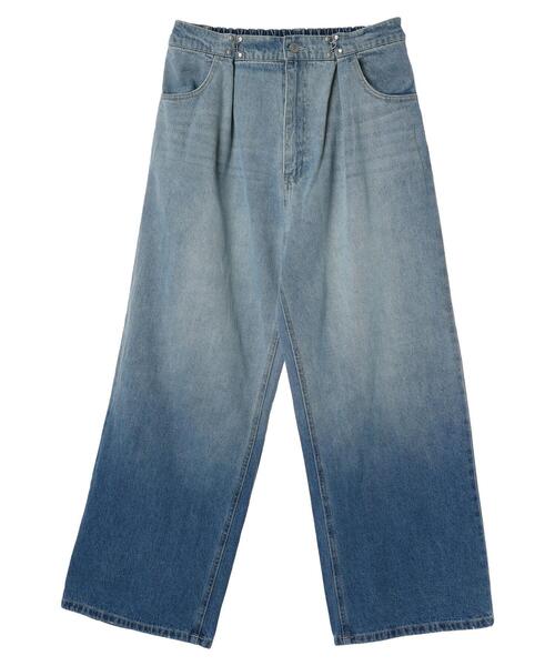 ELENCARE DUE（エレンカーレデュエ）の「・ELENCARE　DUEグラデーションデニムパンツ（デニムパンツ・レディース・ライトインディゴブルー/杢グレー・FREE）」の18枚目の写真