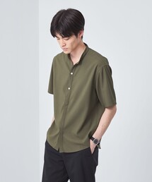 green label relaxing | 【WEB限定】JUSTFIT 比翼 バンドカラー シャツ(シャツ/ブラウス)