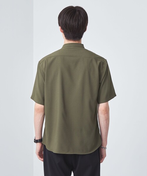 green label relaxing（グリーンレーベルリラクシング）の「【WEB限定】JUSTFIT 比翼 バンドカラー シャツ（シャツ/ブラウス・メンズ・ブラック/オリーブ/ホワイト・L/S/M/XL）」の20枚目の写真