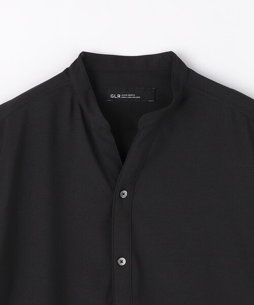green label relaxing（グリーンレーベルリラクシング）の「【WEB限定】JUSTFIT 比翼 バンドカラー シャツ（シャツ/ブラウス・メンズ・ブラック/オリーブ/ホワイト・L/S/M/XL）」の9枚目の写真