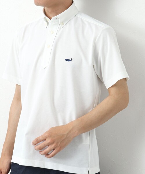 NOLLEY’S（ノーリーズ）の「《ビジカジ対応》吸水速乾 クジラBDポロシャツ（ポロシャツ・メンズ・ネイビー/グレー/ライトブルー/ホワイト/イエロー・M/L/XL/S）」の2枚目の写真