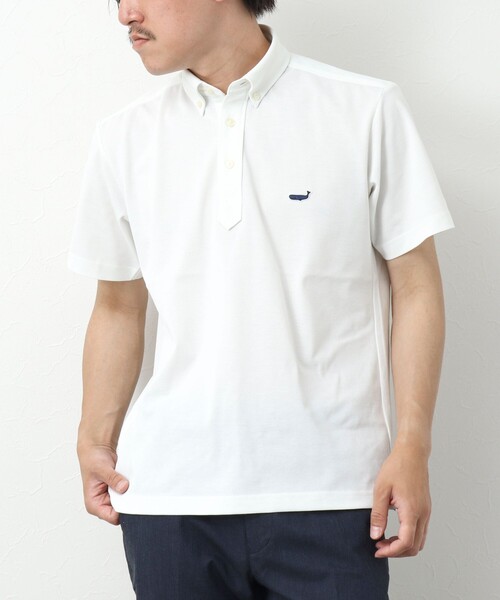 NOLLEY’S（ノーリーズ）の「《ビジカジ対応》吸水速乾 クジラBDポロシャツ（ポロシャツ・メンズ・ネイビー/グレー/ライトブルー/ホワイト/イエロー・M/L/XL/S）」の7枚目の写真
