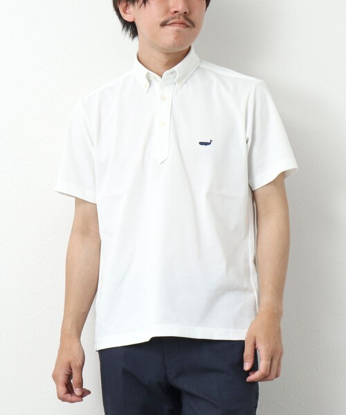 NOLLEY’S（ノーリーズ）の「《ビジカジ対応》吸水速乾 クジラBDポロシャツ（ポロシャツ・メンズ・ネイビー/グレー/ライトブルー/ホワイト/イエロー・M/L/XL/S）」の8枚目の写真