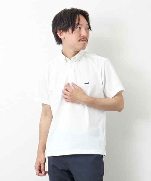 NOLLEY’S（ノーリーズ）の「《ビジカジ対応》吸水速乾 クジラBDポロシャツ（ポロシャツ・メンズ・ネイビー/グレー/ライトブルー/ホワイト/イエロー・M/L/XL/S）」の9枚目の写真