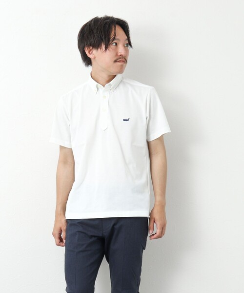 NOLLEY’S（ノーリーズ）の「《ビジカジ対応》吸水速乾 クジラBDポロシャツ（ポロシャツ・メンズ・ネイビー/グレー/ライトブルー/ホワイト/イエロー・M/L/XL/S）」の10枚目の写真