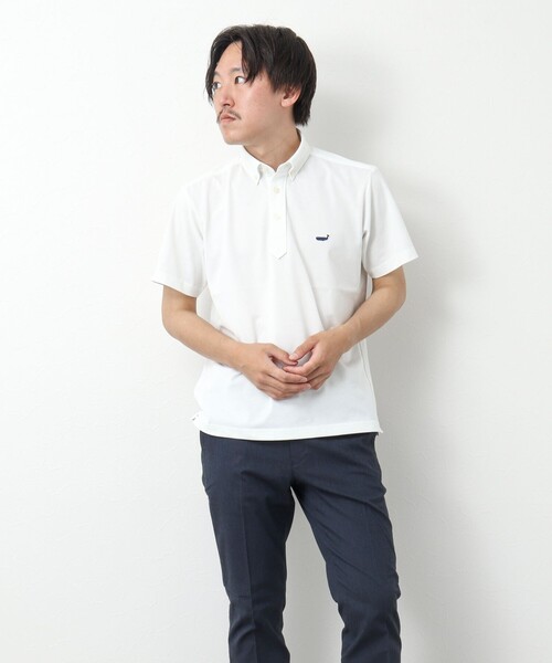 NOLLEY’S（ノーリーズ）の「《ビジカジ対応》吸水速乾 クジラBDポロシャツ（ポロシャツ・メンズ・ネイビー/グレー/ライトブルー/ホワイト/イエロー・M/L/XL/S）」の12枚目の写真