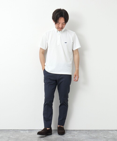 NOLLEY’S（ノーリーズ）の「《ビジカジ対応》吸水速乾 クジラBDポロシャツ（ポロシャツ・メンズ・ネイビー/グレー/ライトブルー/ホワイト/イエロー・M/L/XL/S）」の14枚目の写真