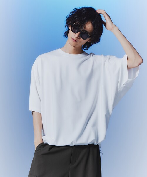 tk.TAKEO KIKUCHI(ティーケータケオキクチ)の「◆エアリーマシュマロドロスト半袖カットー(Tシャツ/カットソー・メンズ・ブルー系その他/ダークオリーブ/ホワイト/ブラック・88)」の2枚目の写真