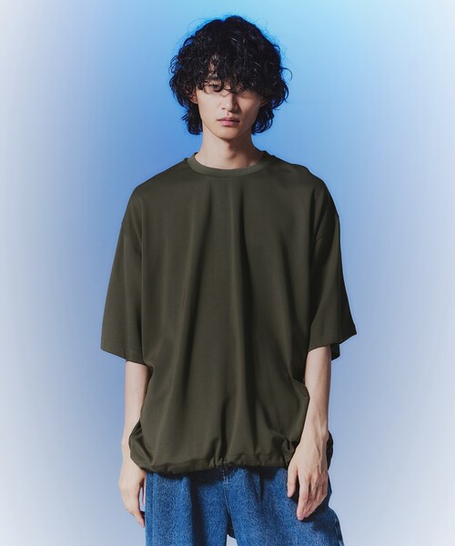 tk.TAKEO KIKUCHI(ティーケータケオキクチ)の「◆エアリーマシュマロドロスト半袖カットー(Tシャツ/カットソー・メンズ・ブルー系その他/ダークオリーブ/ホワイト/ブラック・88)」の3枚目の写真