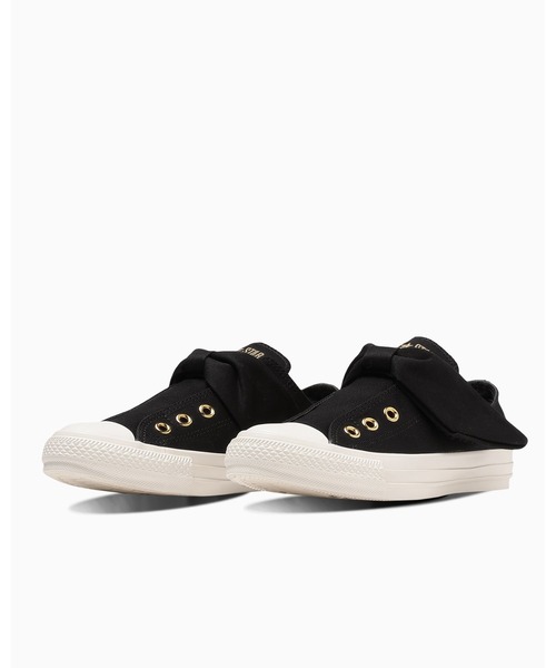 CONVERSE ALL STAR(コンバースオールスター)の「ALL STAR RIBBONSTRAP OX / オールスター リボンストラップ OX(スリッポン・レディース・ブラック・3/3.5/4/4.5/5/5.5/6)」の1枚目の写真