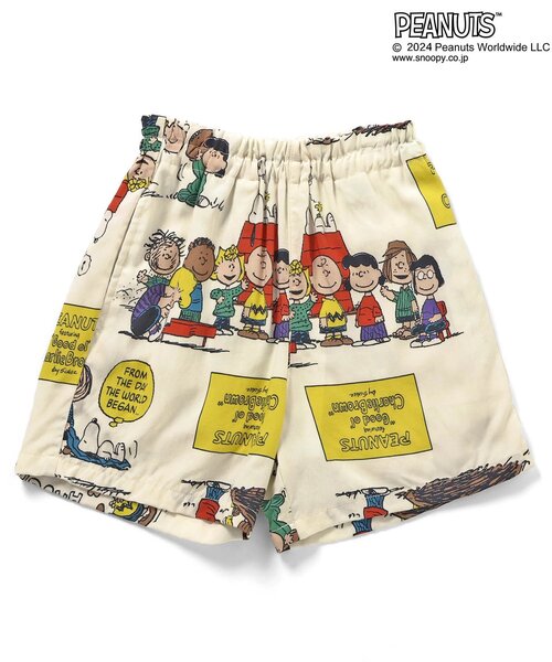 PEANUTS（ピーナッツ）の「PEANUTSコラボ アロハパンツ（その他パンツ・キッズ・オフホワイト/サックスブルー/レインボー・80/90/100/110/120/130）」の5枚目の写真