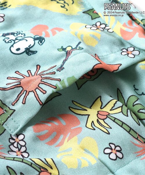 PEANUTS（ピーナッツ）の「PEANUTSコラボ アロハパンツ（その他パンツ・キッズ・オフホワイト/サックスブルー/レインボー・80/90/100/110/120/130）」の6枚目の写真