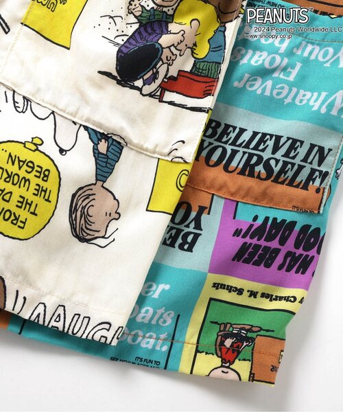 PEANUTS（ピーナッツ）の「PEANUTSコラボ アロハパンツ（その他パンツ・キッズ・オフホワイト/サックスブルー/レインボー・80/90/100/110/120/130）」の8枚目の写真