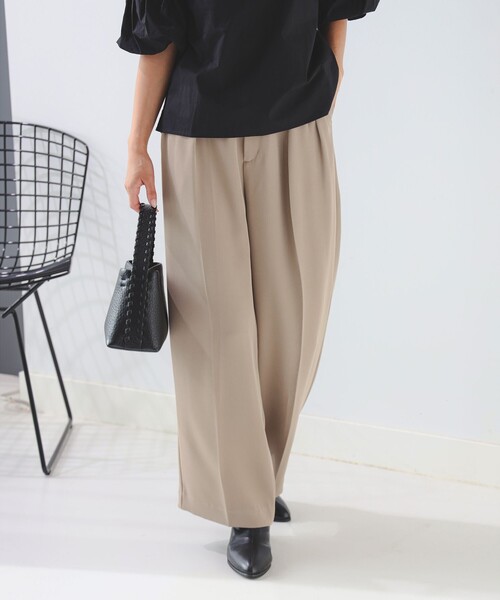 B:MING by BEAMS(ビーミングバイビームス)の「2タック ツイル パンツ(スラックス・レディース・ブラック系その他4/ブラウン系その他・MEDIUM/SMALL)」の9枚目の写真