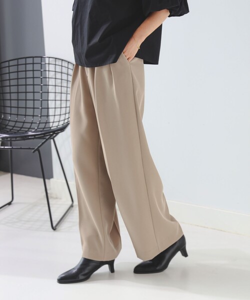 B:MING by BEAMS(ビーミングバイビームス)の「2タック ツイル パンツ(スラックス・レディース・ブラック系その他4/ブラウン系その他・MEDIUM/SMALL)」の10枚目の写真