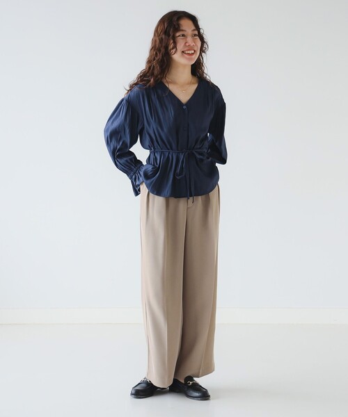 B:MING by BEAMS(ビーミングバイビームス)の「2タック ツイル パンツ(スラックス・レディース・ブラック系その他4/ブラウン系その他・MEDIUM/SMALL)」の11枚目の写真