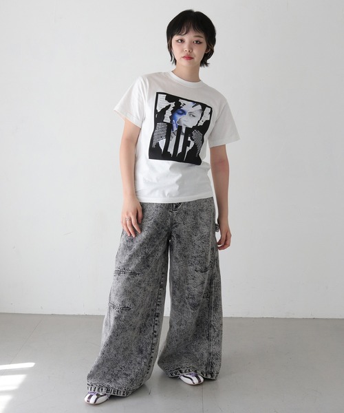 UNIT CHEST（ユニットチェスト）の「【UNIT CHEST】unique unisex T-shirt　FACE to FACE Tシャツ（Tシャツ/カットソー・メンズ・ホワイト/ブラック・L/M/S）」の3枚目の写真