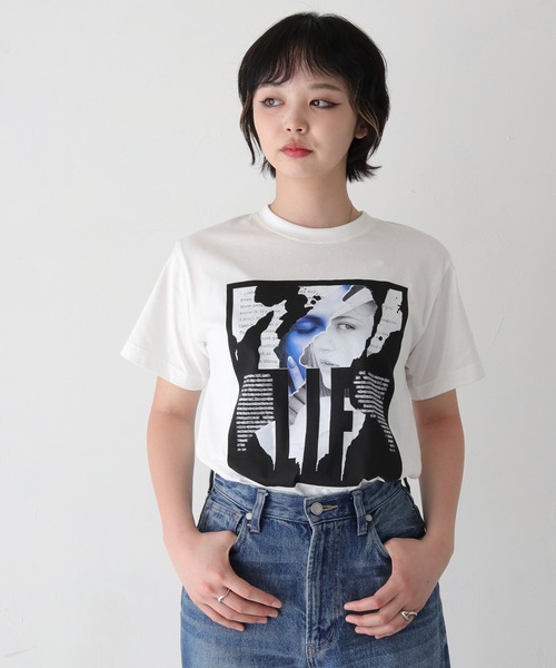 UNIT CHEST（ユニットチェスト）の「【UNIT CHEST】unique unisex T-shirt　FACE to FACE Tシャツ（Tシャツ/カットソー・メンズ・ホワイト/ブラック・L/M/S）」の16枚目の写真