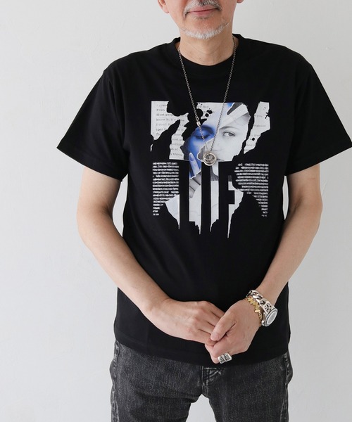 UNIT CHEST（ユニットチェスト）の「【UNIT CHEST】unique unisex T-shirt　FACE to FACE Tシャツ（Tシャツ/カットソー・メンズ・ホワイト/ブラック・L/M/S）」の10枚目の写真