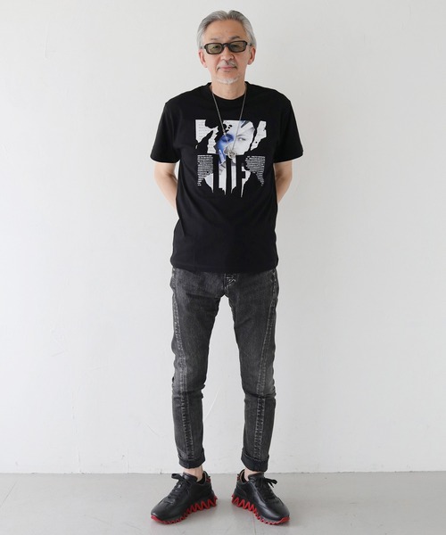 UNIT CHEST（ユニットチェスト）の「【UNIT CHEST】unique unisex T-shirt　FACE to FACE Tシャツ（Tシャツ/カットソー・メンズ・ホワイト/ブラック・L/M/S）」の9枚目の写真