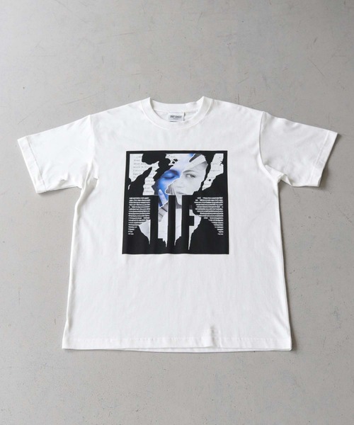 UNIT CHEST（ユニットチェスト）の「【UNIT CHEST】unique unisex T-shirt　FACE to FACE Tシャツ（Tシャツ/カットソー・メンズ・ホワイト/ブラック・L/M/S）」の6枚目の写真