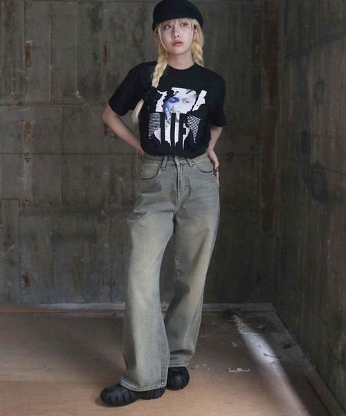UNIT CHEST（ユニットチェスト）の「【UNIT CHEST】unique unisex T-shirt　FACE to FACE Tシャツ（Tシャツ/カットソー・メンズ・ホワイト/ブラック・L/M/S）」の20枚目の写真