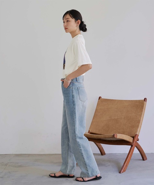 titivate(ティティベイト)の「フォトプリントTシャツ(Tシャツ/カットソー・レディース・オフホワイト/チャコール・FREE)」の6枚目の写真
