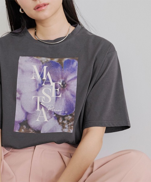 titivate(ティティベイト)の「フォトプリントTシャツ(Tシャツ/カットソー・レディース・オフホワイト/チャコール・FREE)」の8枚目の写真
