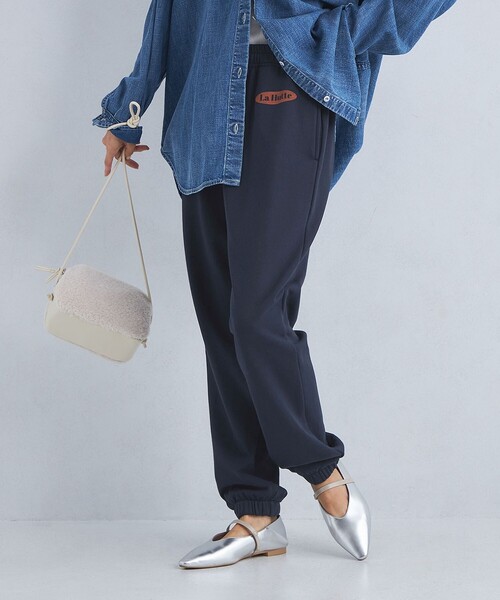 green label relaxing(グリーンレーベルリラクシング)の「【別注】<La Hutte>スウェット パンツ(スウェットパンツ・レディース・グレー/ネイビー・FREE)」の3枚目の写真