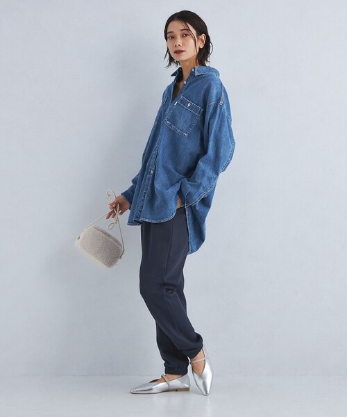 green label relaxing(グリーンレーベルリラクシング)の「【別注】<La Hutte>スウェット パンツ(スウェットパンツ・レディース・グレー/ネイビー・FREE)」の5枚目の写真