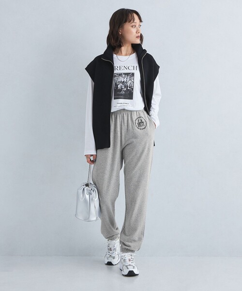 green label relaxing(グリーンレーベルリラクシング)の「【別注】<La Hutte>スウェット パンツ(スウェットパンツ・レディース・グレー/ネイビー・FREE)」の7枚目の写真