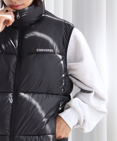 CONVERSE(コンバース)の「【CONVERSE/コンバース】リサイクルファイバーダウン 切り替え ベスト(ダウンベスト・メンズ・カーキ/ブルー/アイボリー/ブラック・M/LL/L)」の3枚目の写真