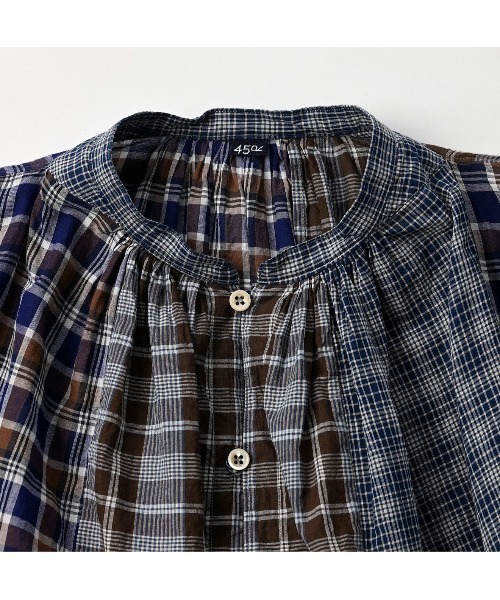 45R（フォーティファイブアール）の「秋風カディミックスのスモックブラウス（シャツ/ブラウス・レディース・ブラウン系その他・FREE）」の7枚目の写真