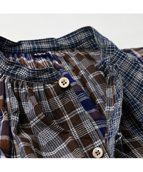 45R（フォーティファイブアール）の「秋風カディミックスのスモックブラウス（シャツ/ブラウス・レディース・ブラウン系その他・FREE）」の8枚目の写真