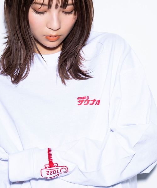 GISHER（ギッシャー）の「GS×サウナボーイ LOCKER KEY l/S T-SHIRT（Tシャツ/カットソー・メンズ・ブラック/ホワイト・MEDIUM/LARGE）」の2枚目の写真