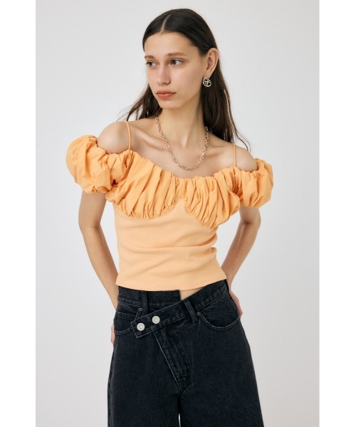 セール】VOLUME SLEEVE DOCKING トップス（Tシャツ/カットソー