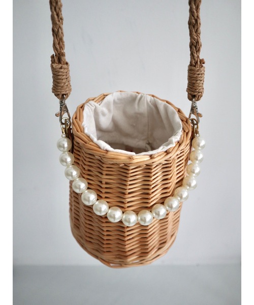 JUMELLE（ジュメロ）の「pearl basket bag（かごバッグ・レディース・ベージュ・FREE）」の19枚目の写真