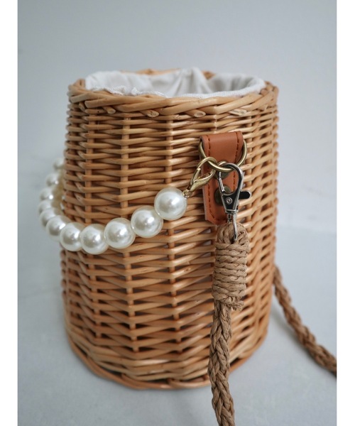 JUMELLE（ジュメロ）の「pearl basket bag（かごバッグ・レディース・ベージュ・FREE）」の18枚目の写真