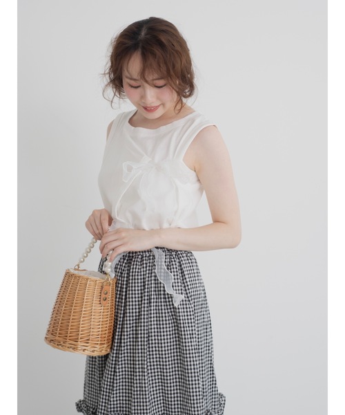 JUMELLE（ジュメロ）の「pearl basket bag（かごバッグ・レディース・ベージュ・FREE）」の6枚目の写真