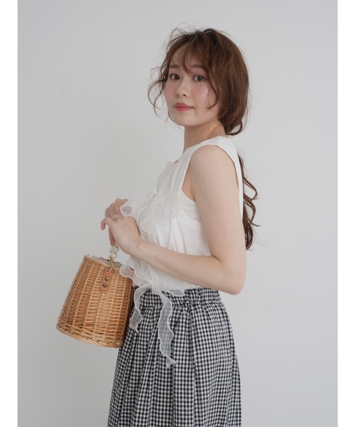 JUMELLE（ジュメロ）の「pearl basket bag（かごバッグ・レディース・ベージュ・FREE）」の5枚目の写真