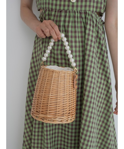 JUMELLE（ジュメロ）の「pearl basket bag（かごバッグ・レディース・ベージュ・FREE）」の9枚目の写真