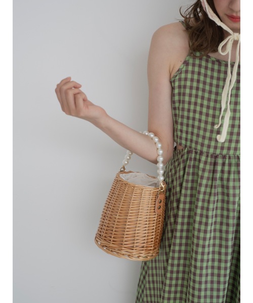 JUMELLE（ジュメロ）の「pearl basket bag（かごバッグ・レディース・ベージュ・FREE）」の8枚目の写真