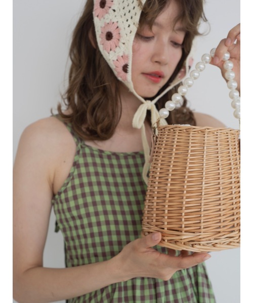 JUMELLE（ジュメロ）の「pearl basket bag（かごバッグ・レディース・ベージュ・FREE）」の11枚目の写真