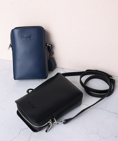 Ungrid（アングリッド）の「【Ungrid/アングリッド】カラーロゴ金具　キーハウス付きスマホ＆パスポート入れ　縦長ミニポシェット（ショルダーバッグ・レディース・ワイン/ブルーグレー/グレイッシュベージュ/アイボリー/ブラック/ネイビー/グレー・FREE）」の12枚目の写真