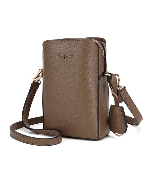 Ungrid（アングリッド）の「【Ungrid/アングリッド】カラーロゴ金具　キーハウス付きスマホ＆パスポート入れ　縦長ミニポシェット（ショルダーバッグ・レディース・ワイン/ブルーグレー/グレイッシュベージュ/アイボリー/ブラック/ネイビー/グレー・FREE）」の14枚目の写真