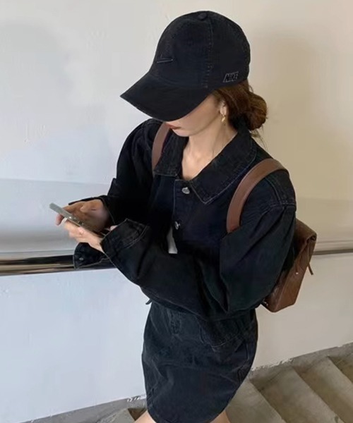 c.u.l（シーユーエル）の「ドロップショルダー デニムジャケット culw727（デニムジャケット・レディース・ブルー/ブラック・L/M/XL）」の13枚目の写真