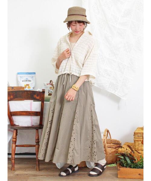 Samansa Mos2（サマンサ モスモス）の「シアーチェックドロストシャツ（シャツ/ブラウス・レディース・キナリ/ブラック/カーキ/イエロー・F）」の7枚目の写真