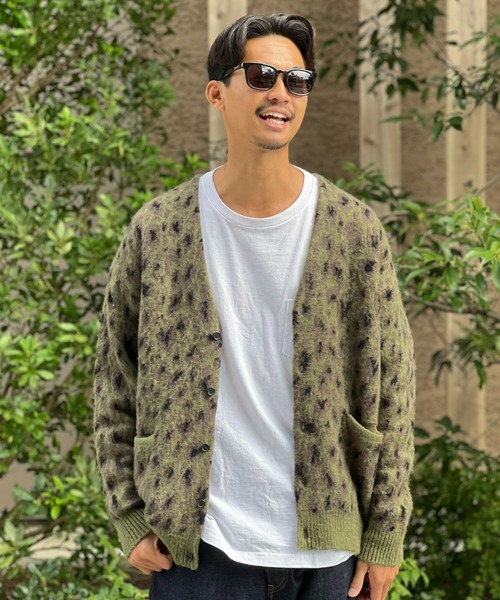 セール】【MAGIC NUMBER】LEOPARD MOHAIR CARDIGAN KNIT
