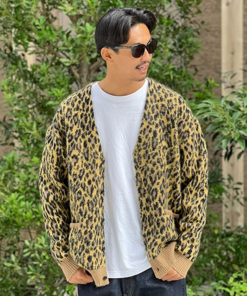 セール】【MAGIC NUMBER】LEOPARD MOHAIR CARDIGAN KNIT