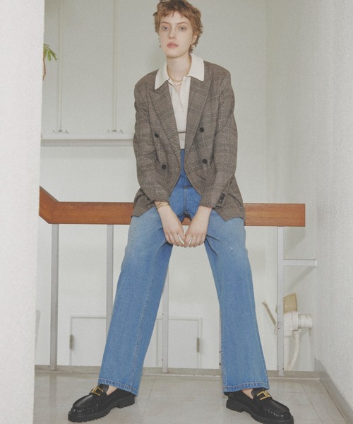 Mila Owen(ミラオーウェン)の「ポロ衿リブニットプルオーバー(ニット/セーター・レディース・ブラウン/ブラック/アイボリー/グレー・0/1)」の5枚目の写真